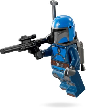 Figurines LEGO Star Wars Mandalorien avec grand blaster et sac à dos de fusée