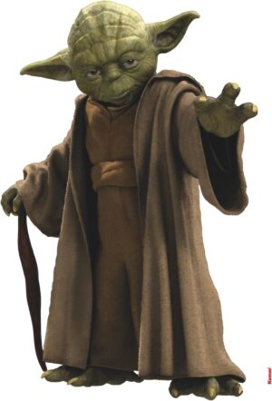 Sticker mural Star Wars Yoda réutilisable 100 x 70 cm