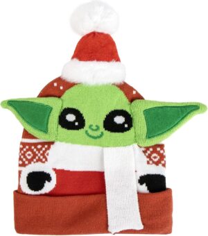 Bonnet The Mandalorian en tissu tricoté doux, taille unique enfant