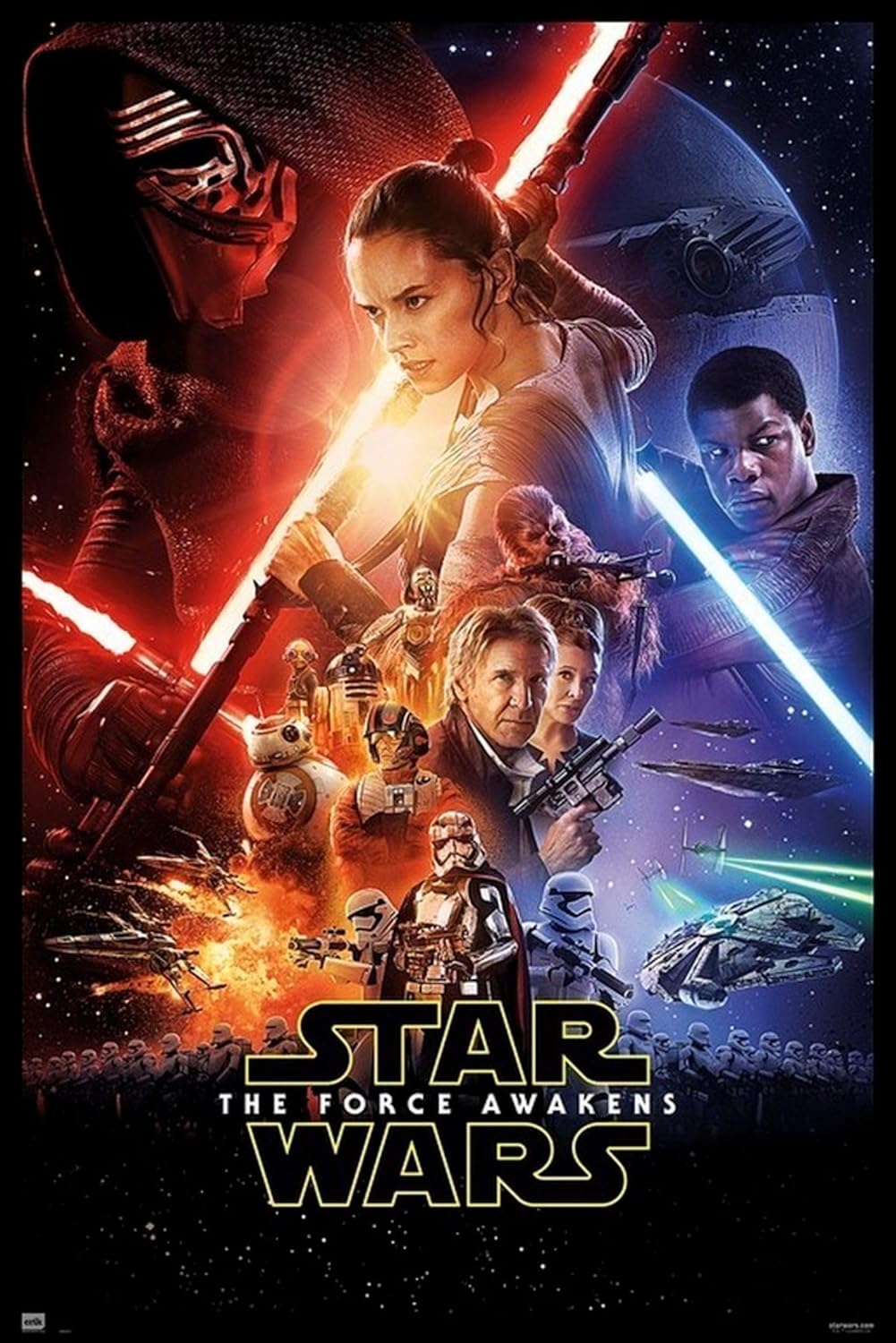 Poster Star Wars VII avec affiche de film