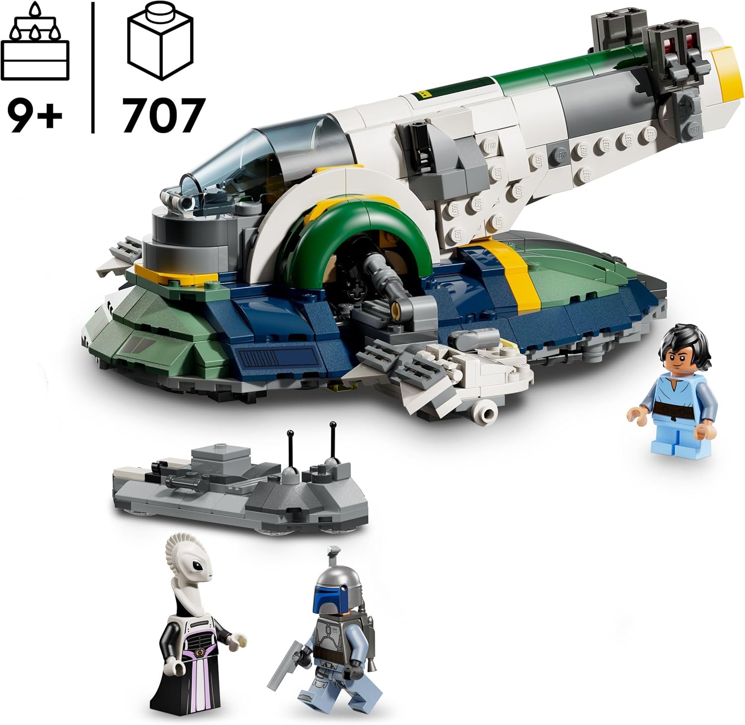 LEGO Star Wars 75433 Vaisseau de Jango Fett avec ailes rotatives et 3 minifigurines – Image 2