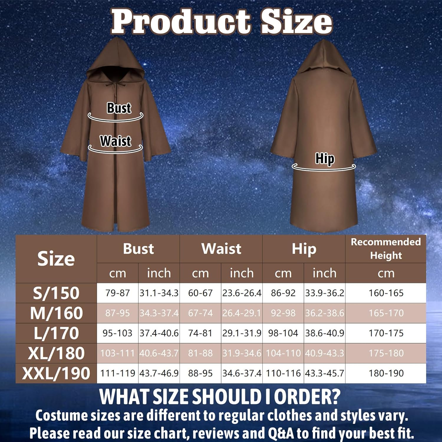 Cape Jedi adulte Star Wars avec capuche, sabre laser et collier – Image 6