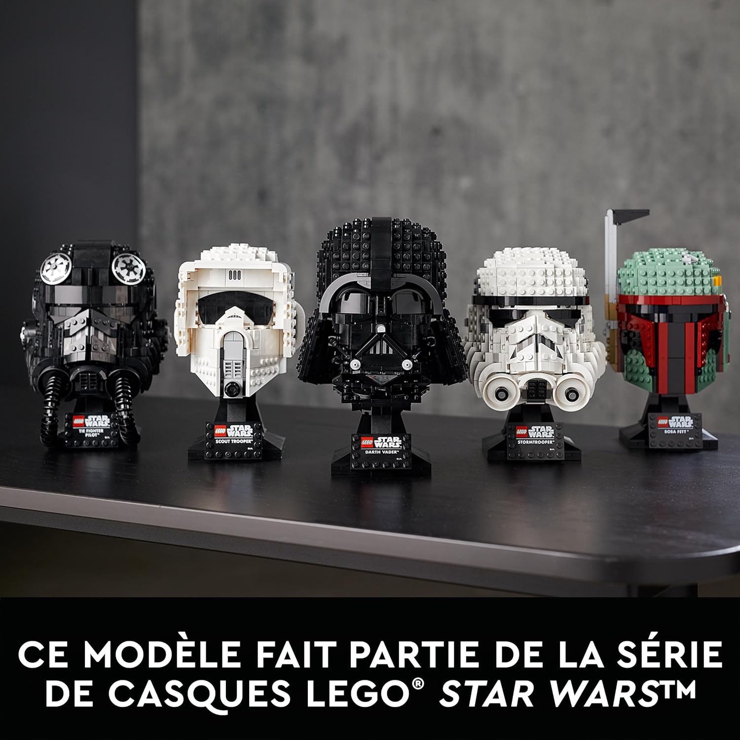 Casque Dark Vador LEGO Star Wars en briques avec support 75304 – Image 5