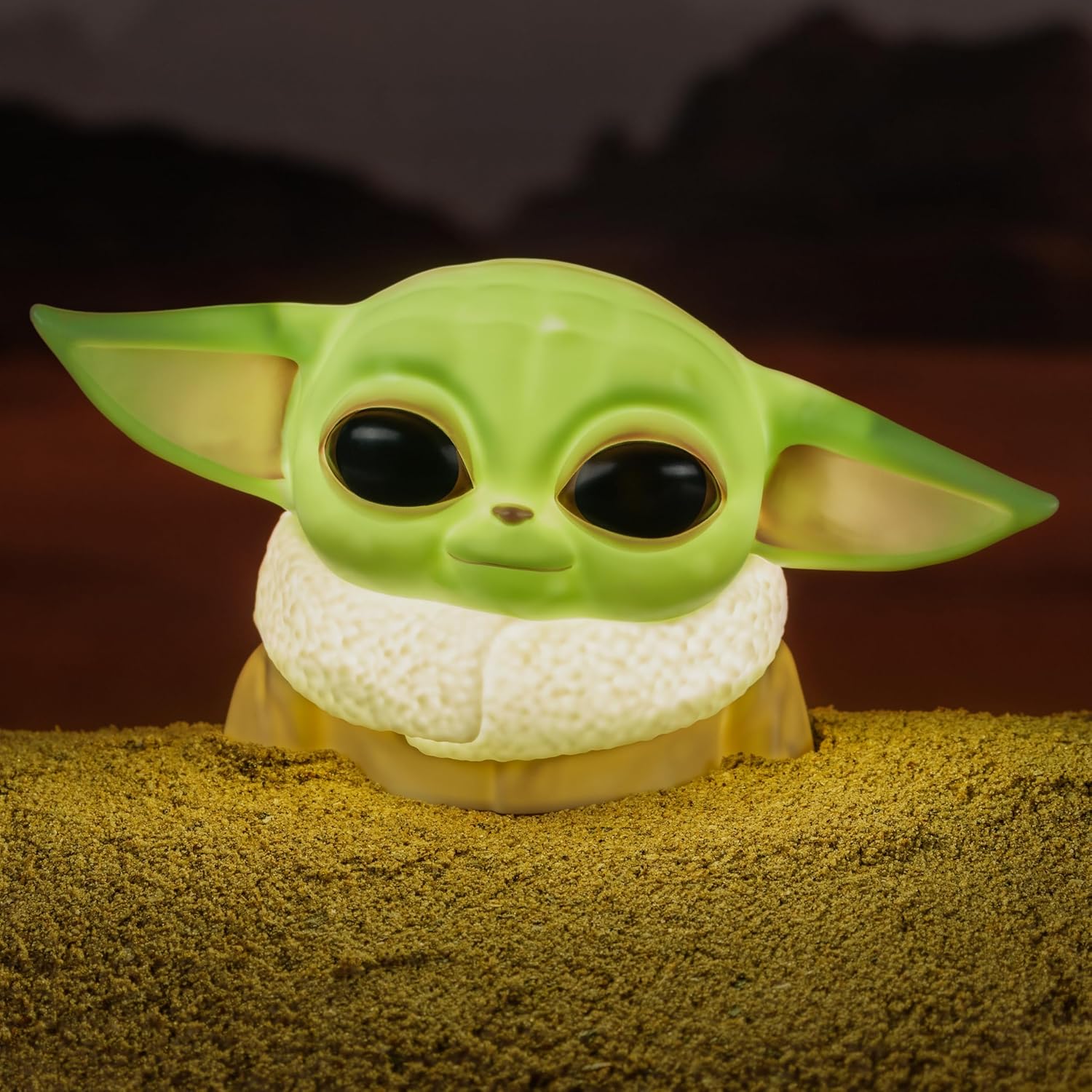 Lampe de bureau Grogu Star Wars, figurine lumineuse 3D 15 cm – Image 3