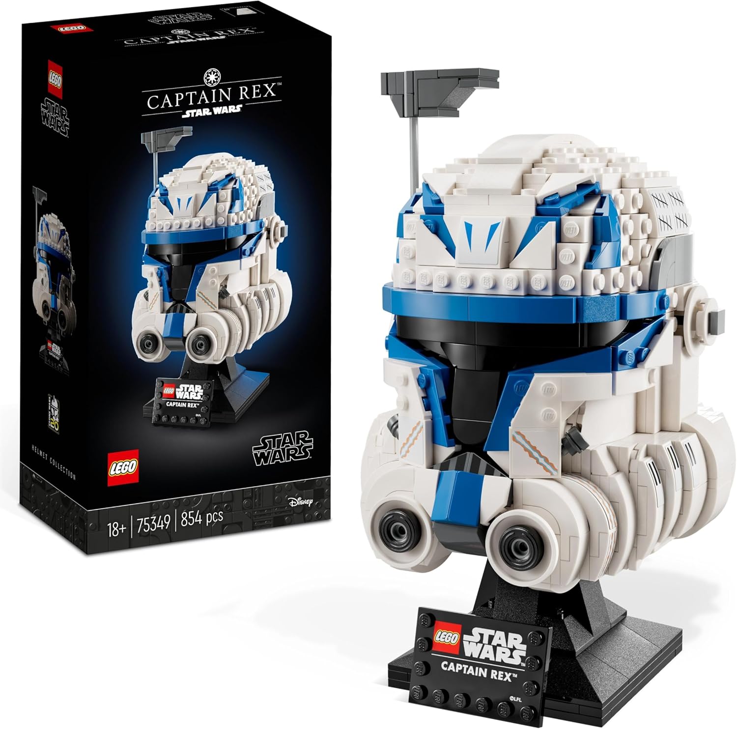 Casque LEGO Star Wars 75349 du Capitaine Rex, légion 501