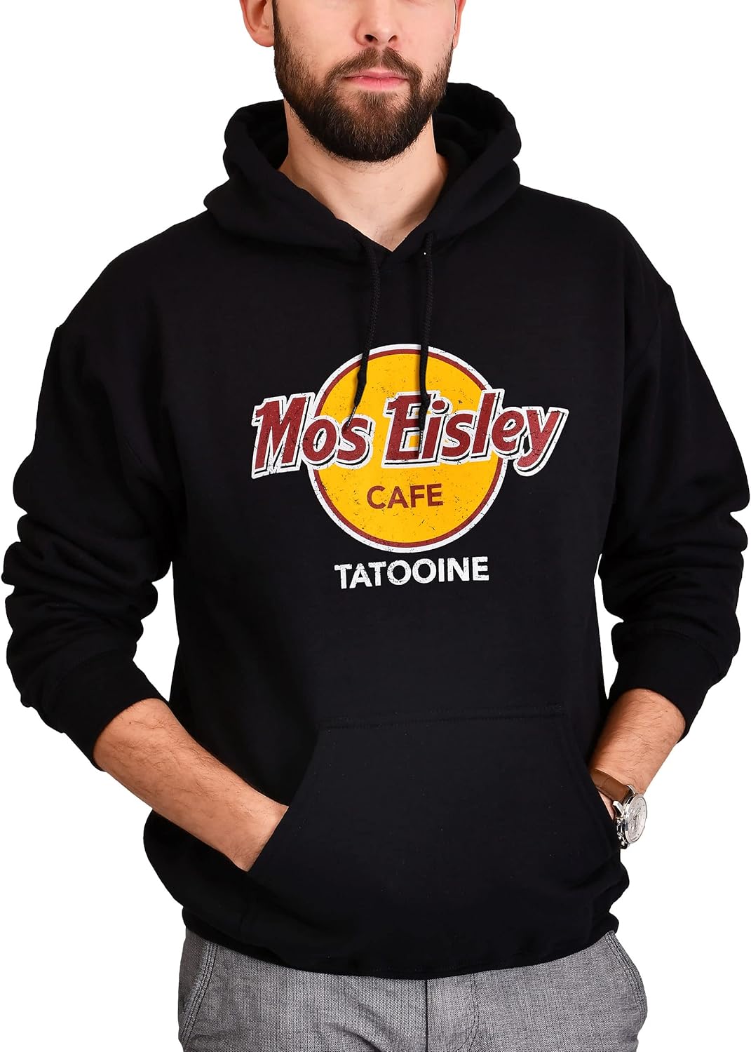 Sweat à capuche Star Wars Mos Eisley Cafe imprimé noir en coton