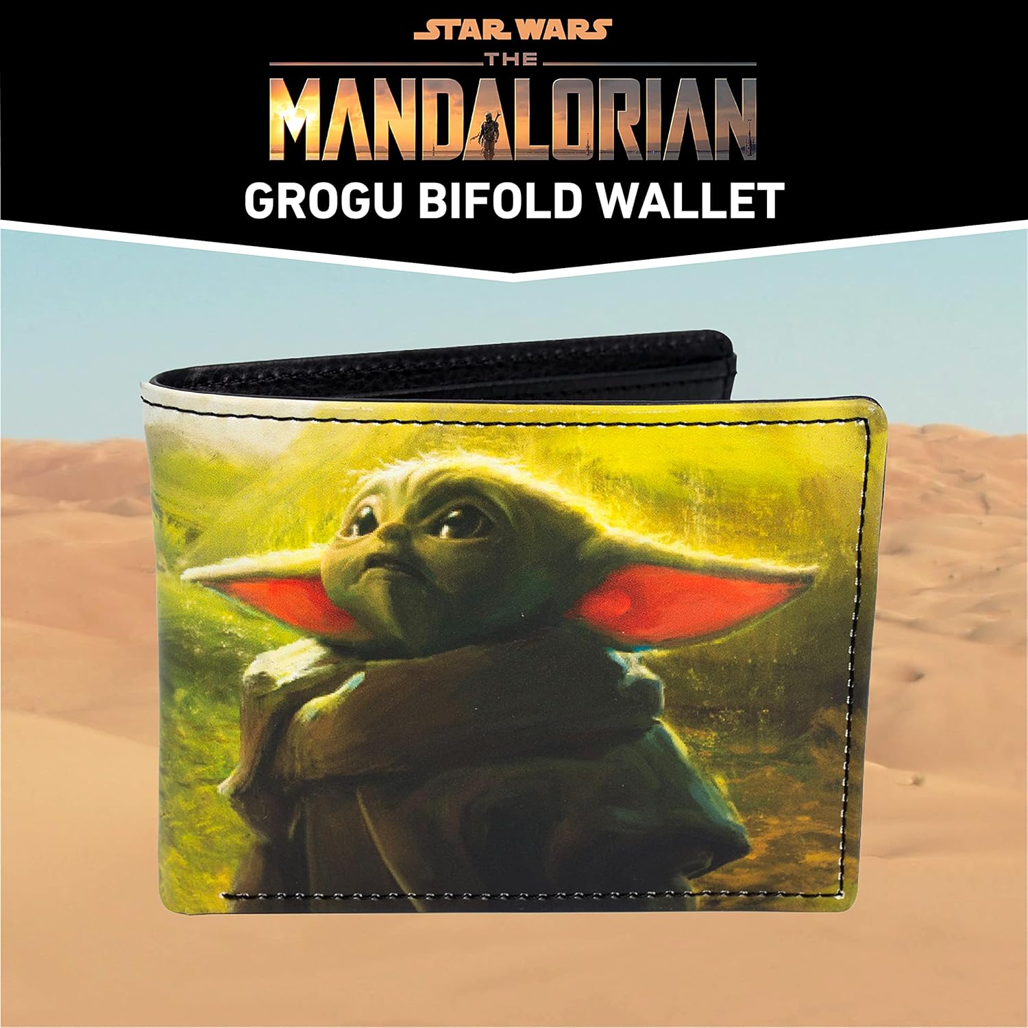 Portefeuille Grogu vert Star Wars The Mandalorian avec étui décoratif en étain – Image 2