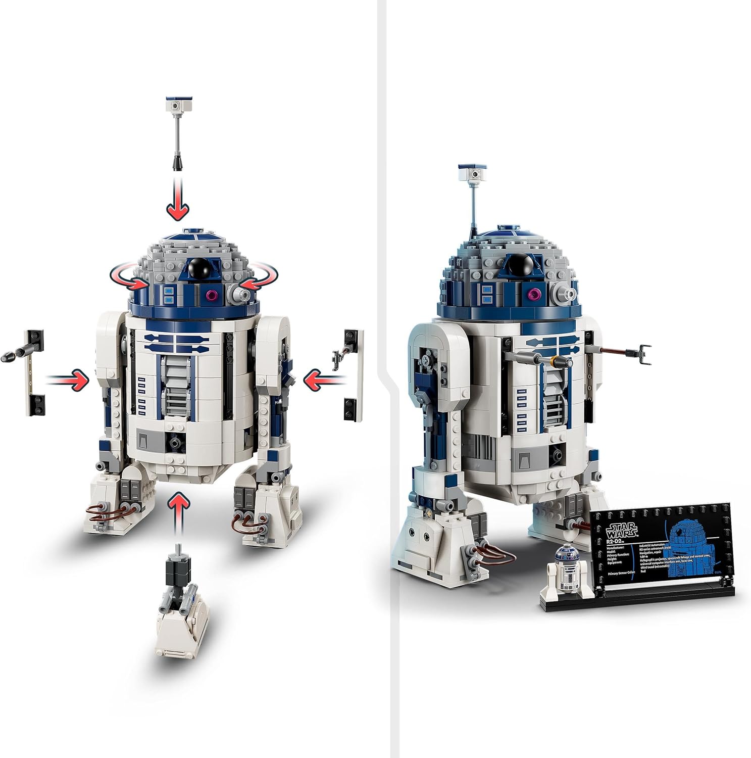 R2-D2 LEGO Star Wars 75379 avec tête rotative et Dark Malak – Image 3