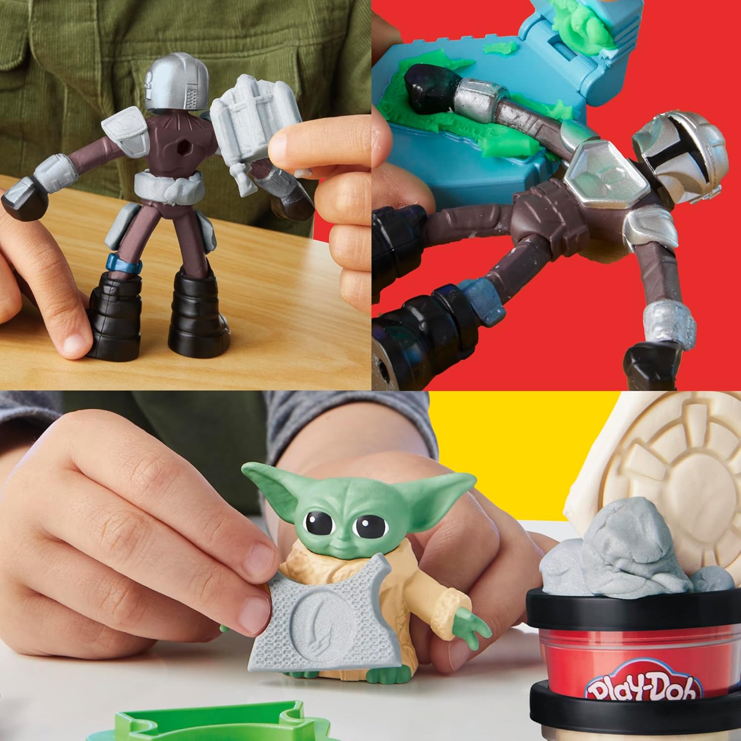 Coffret Play-Doh Star Wars The Mandalorian avec speeder catapulte et 2 figurines – Image 4