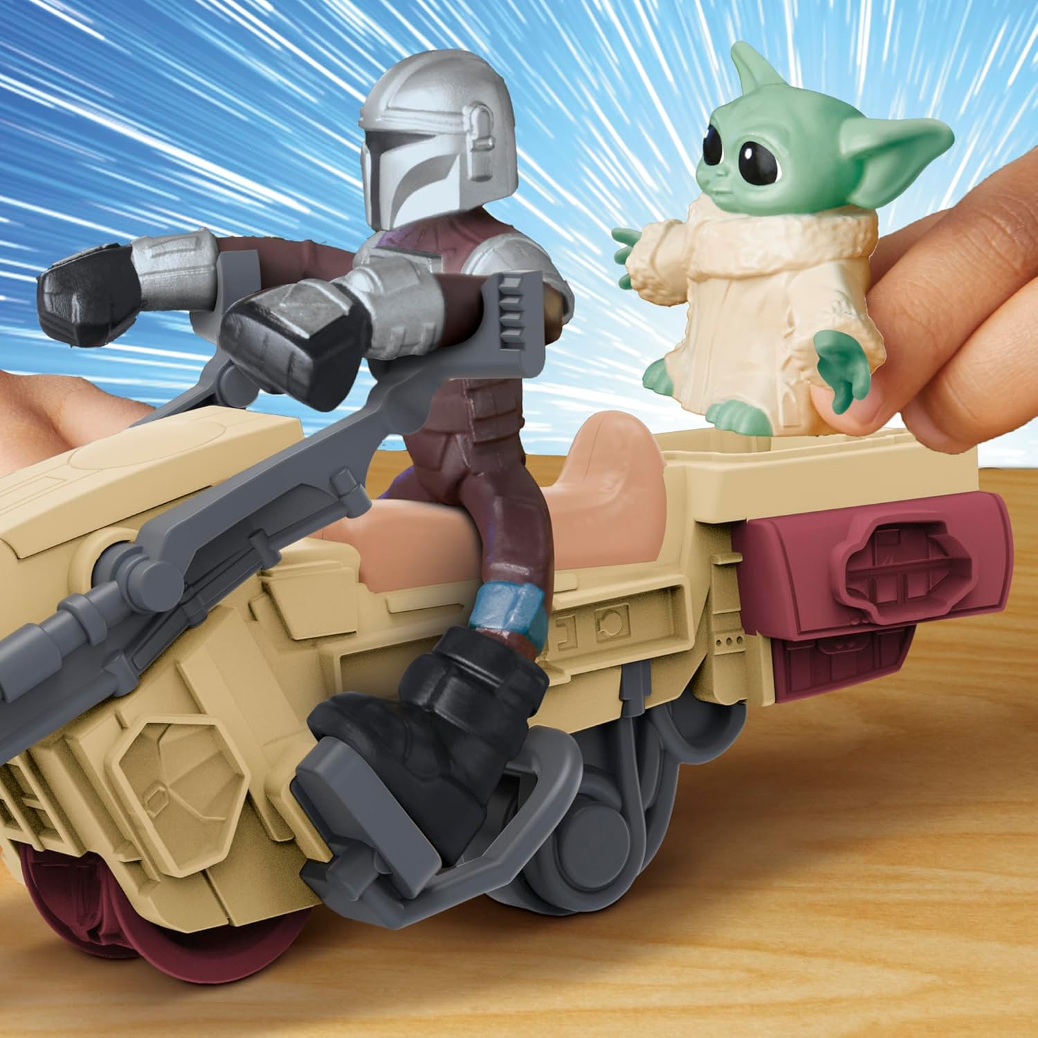 Coffret Play-Doh Star Wars The Mandalorian avec speeder catapulte et 2 figurines – Image 7