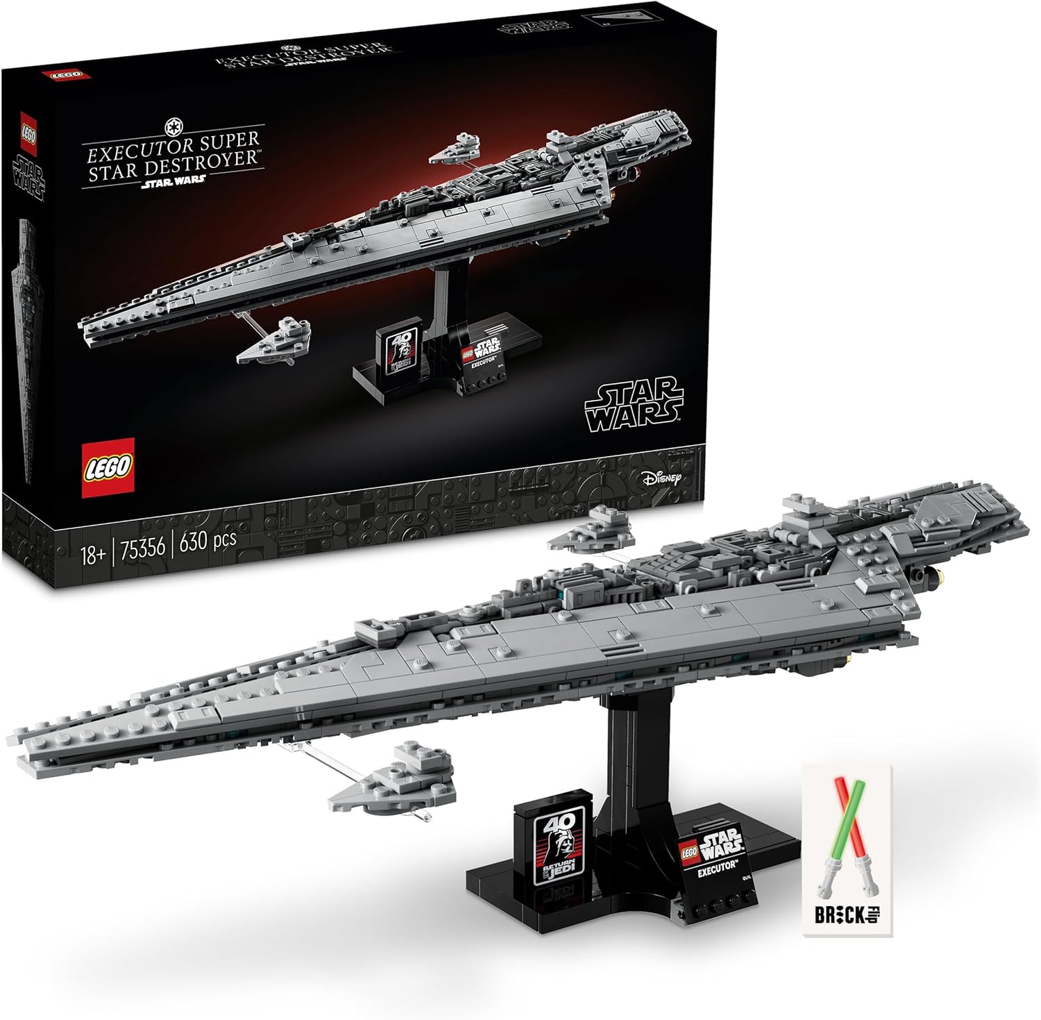 LEGO Star Wars 75356 Executor, Super Star Destroyer impérial avec tuile imprimée