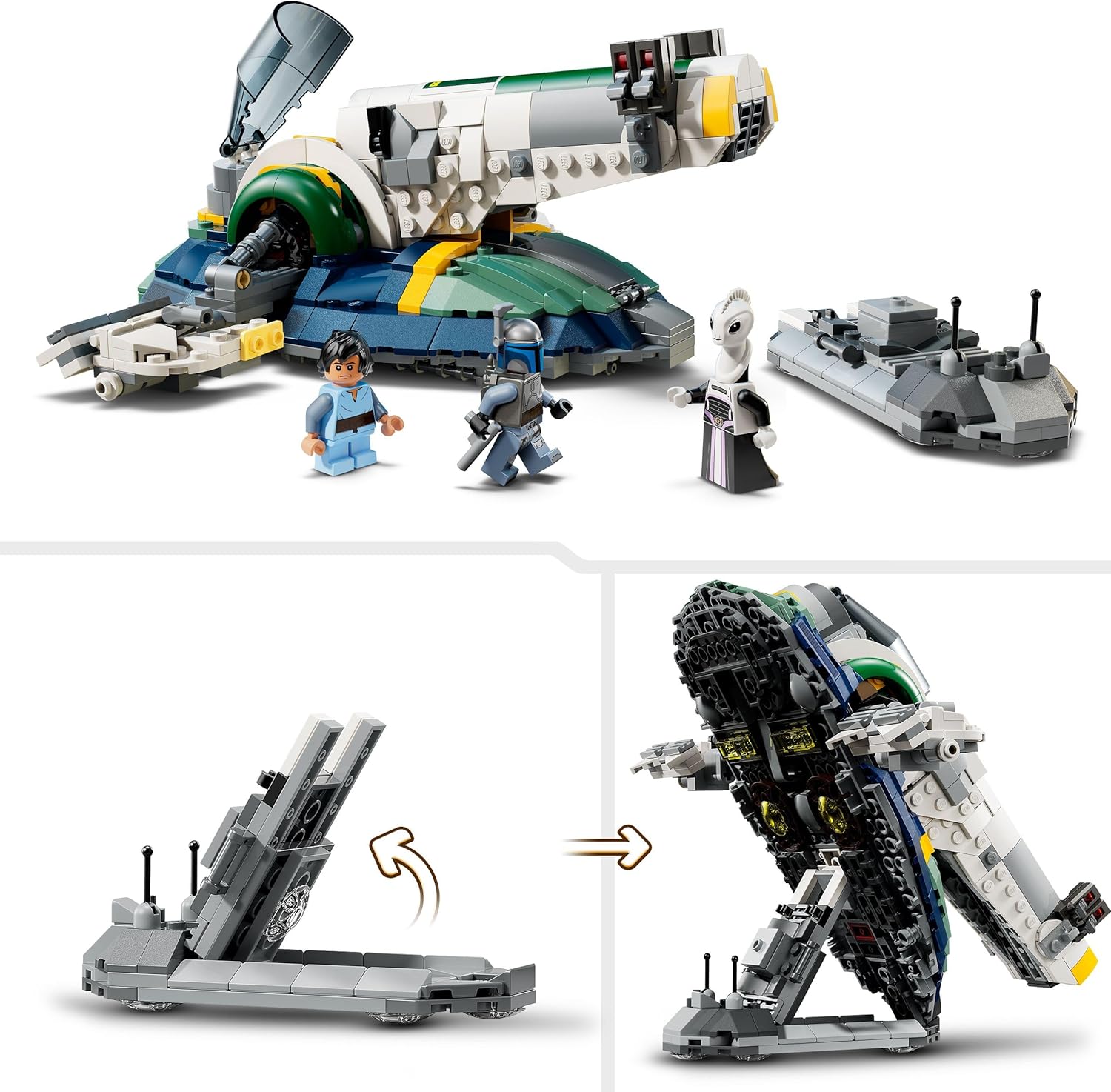 LEGO Star Wars 75433 Vaisseau de Jango Fett avec ailes rotatives et 3 minifigurines – Image 3