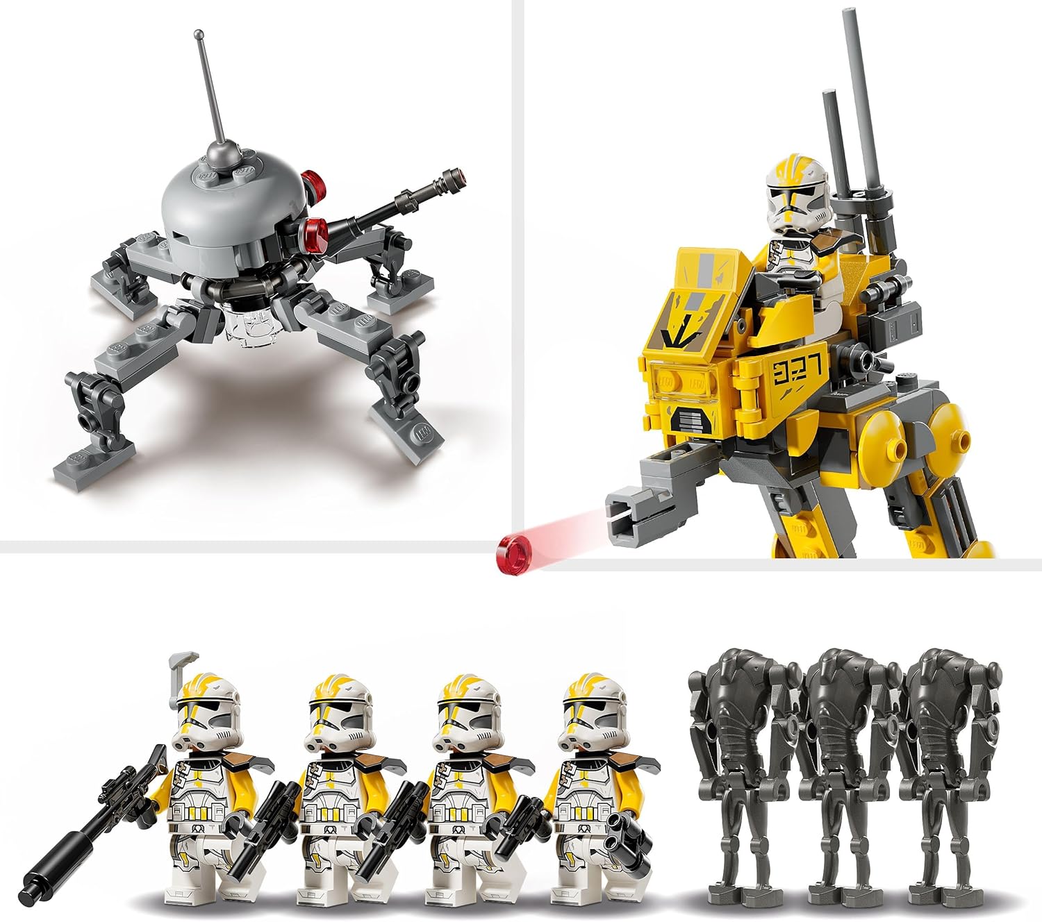 LEGO Star Wars 75431 Pack de combat du 327e Corps avec 4 minifigurines et AT-RT – Image 4