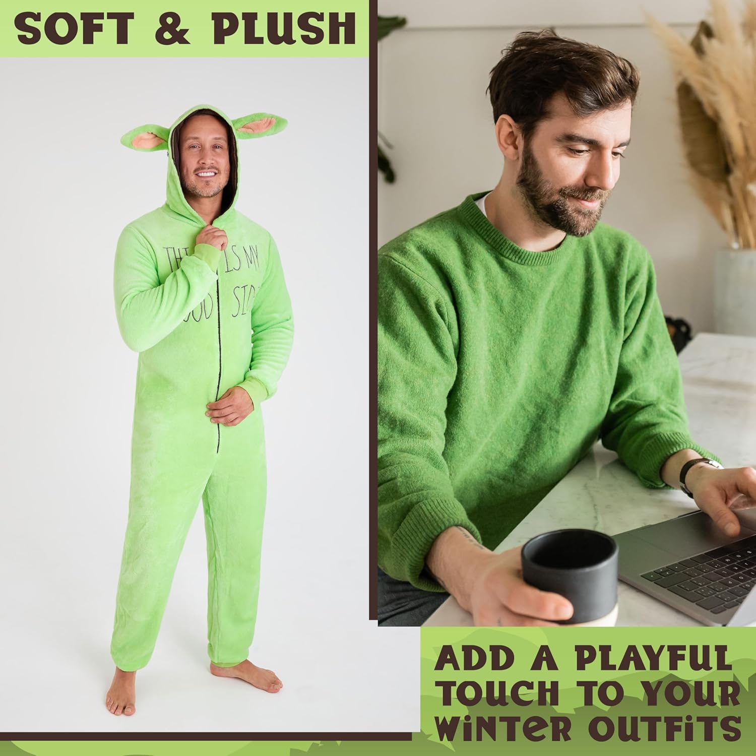 Pyjama combinaison The Mandalorian à capuche Bébé Yoda – Image 5