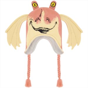 Bonnet péruvien Star Wars Jar Jar Binks avec oreilles 3D et pompons