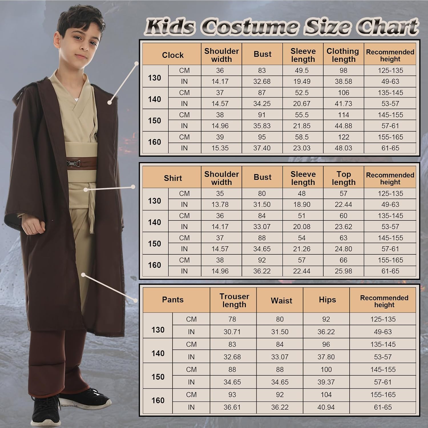 Robe Jedi Star Wars à capuche pour enfant – Image 7