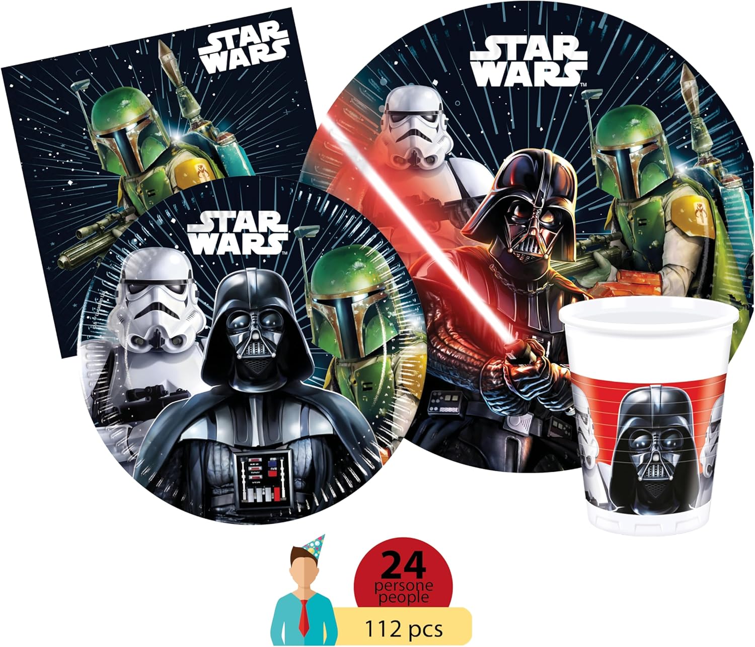 Kit de fête Star Wars Galaxy 112 pièces pour 24 personnes – Image 2