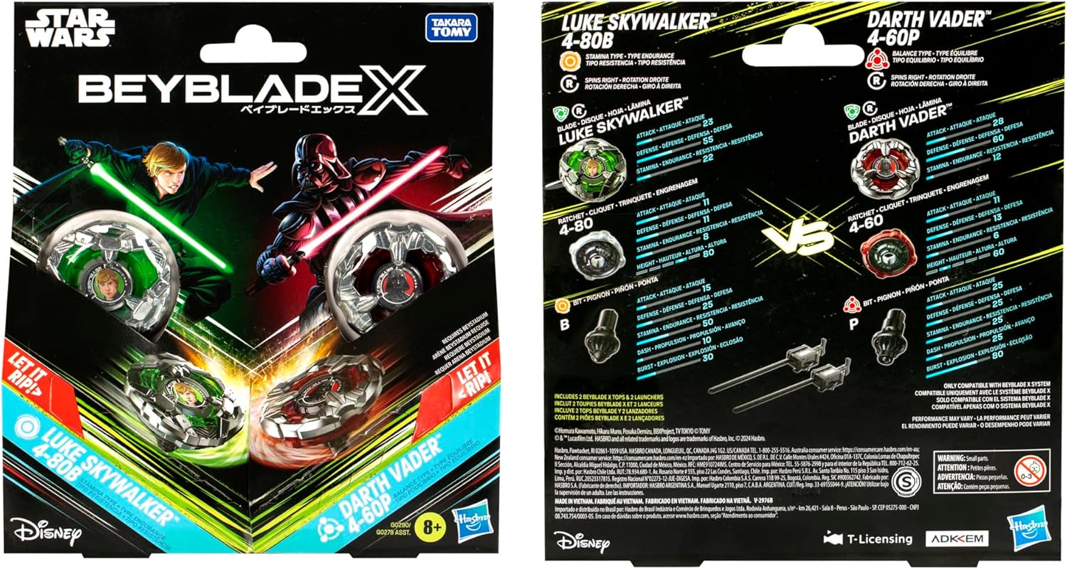 Multipack Beyblade X Star Wars Luke Skywalker vs Darth Vader 4-80B et 4-60B – Image 4