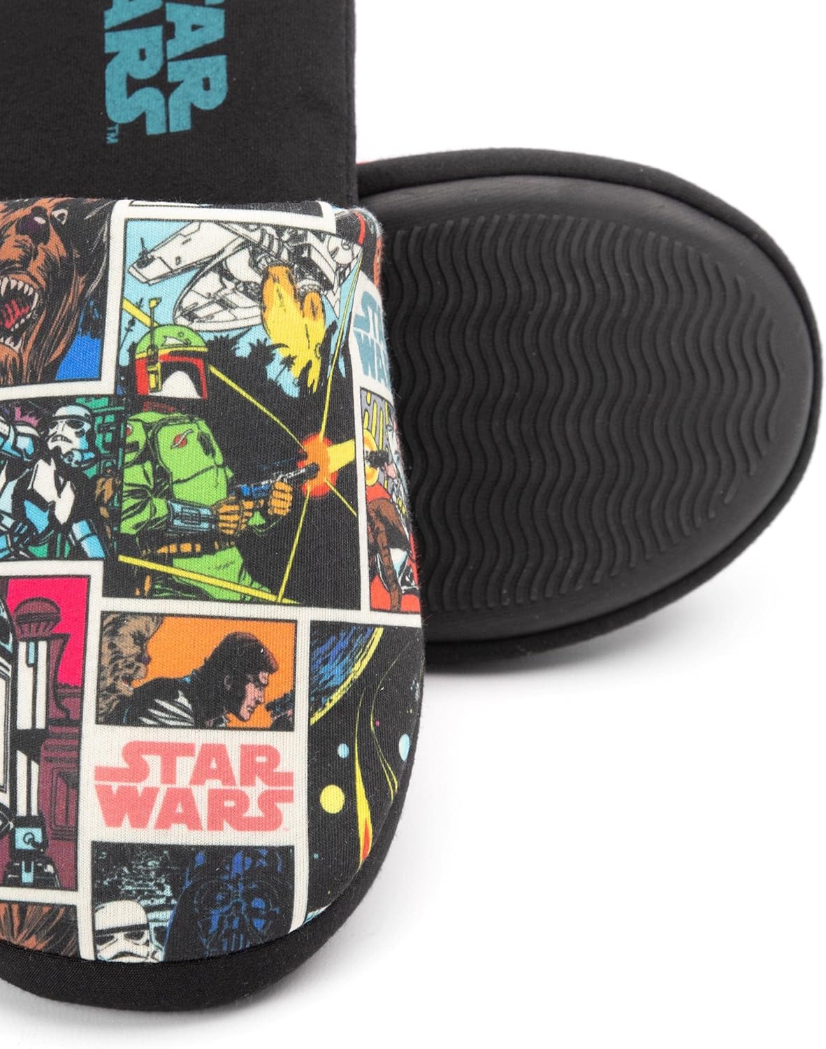 Chaussons slip-on Star Wars bande dessinée adulte, Noir Blanc – Image 6