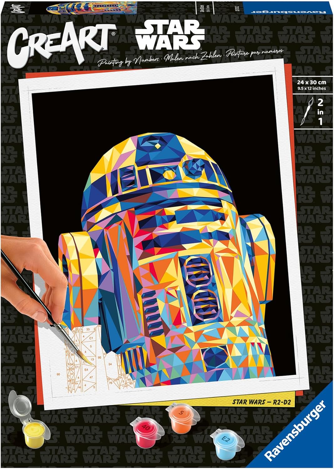 Peinture par numéros CreArt Star Wars R2D2 24 x 30 cm Ravensburger