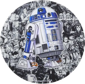 Tapis de souris rond R2D2 Disney Star Wars en fibre extrafine
