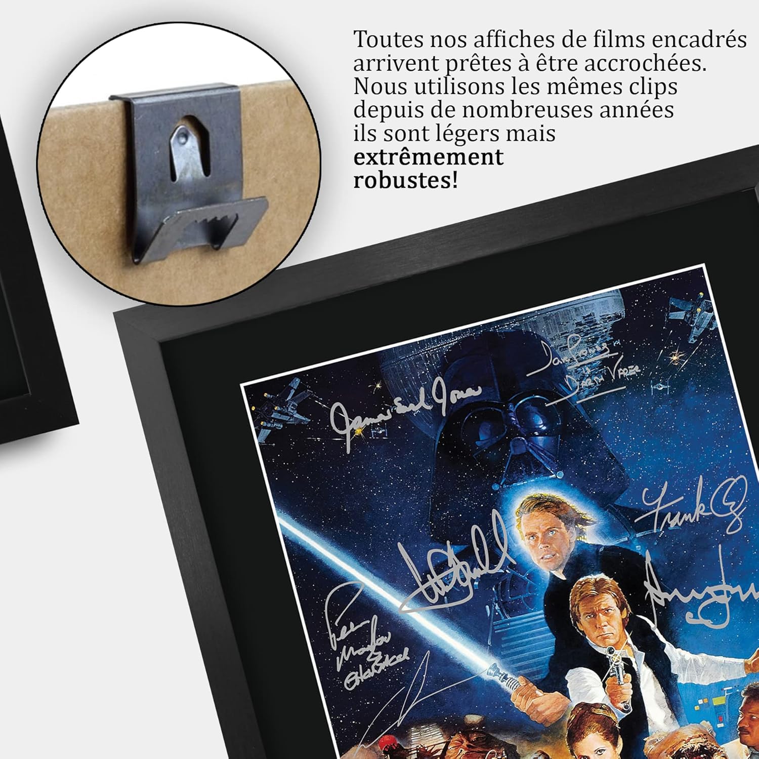 Affiche encadrée A3 Star Wars Return of the Jedi avec photo autographiée imprimée – Image 5