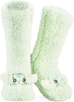 Disney Chaussettes pantoufles antidérapantes Baby Yoda pour femme et ado