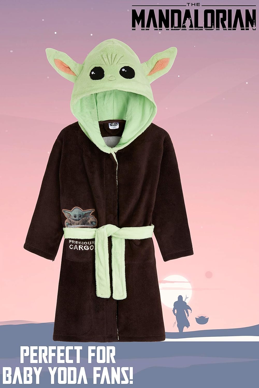 Peignoir enfant The Mandalorian Baby Yoda à capuche en polaire douce – Image 7