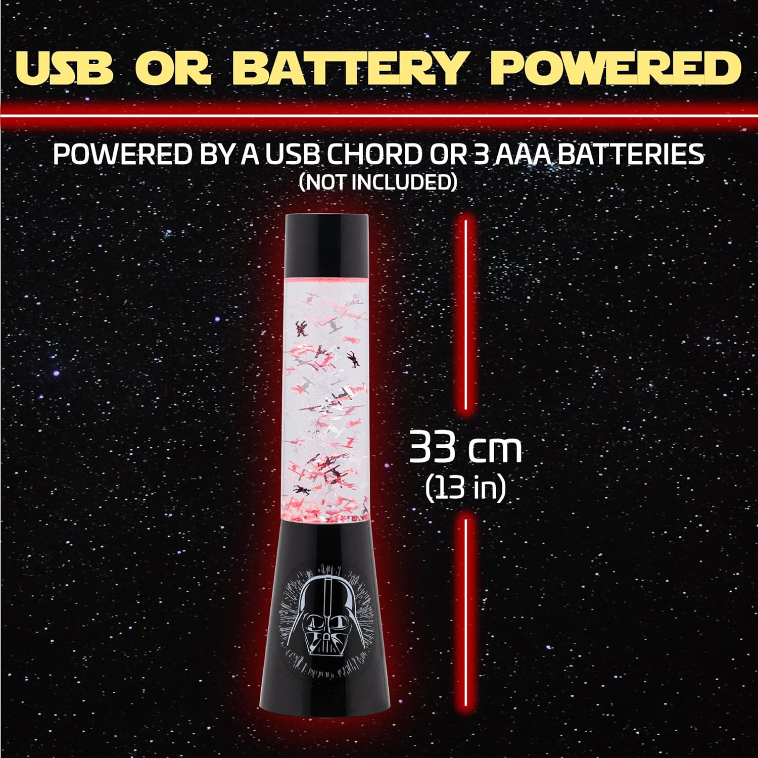 Lampe à liquide Star Wars Étoile de l'Empire noire 33 cm – Image 4