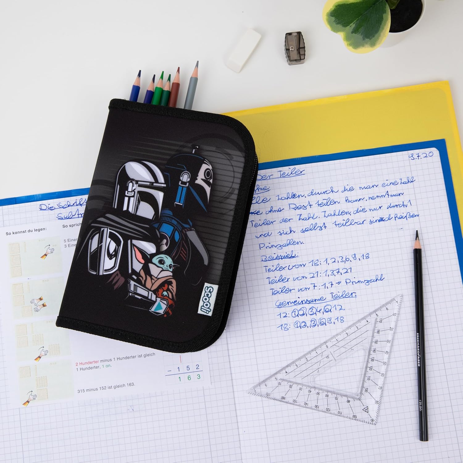 Trousse Star Wars Scooli remplie avec 14 crayons et règle 17 cm – Image 4