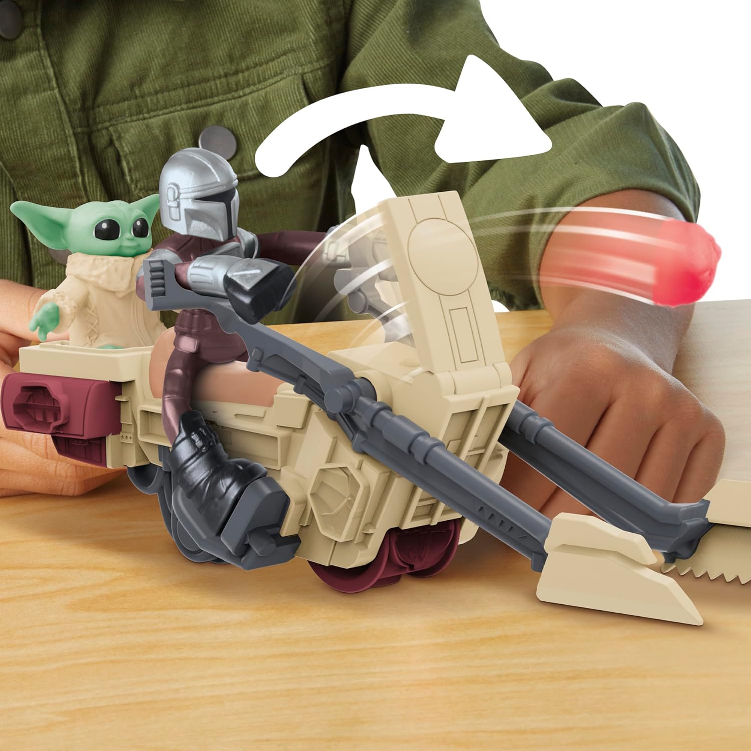 Coffret Play-Doh Star Wars The Mandalorian avec speeder catapulte et 2 figurines – Image 6