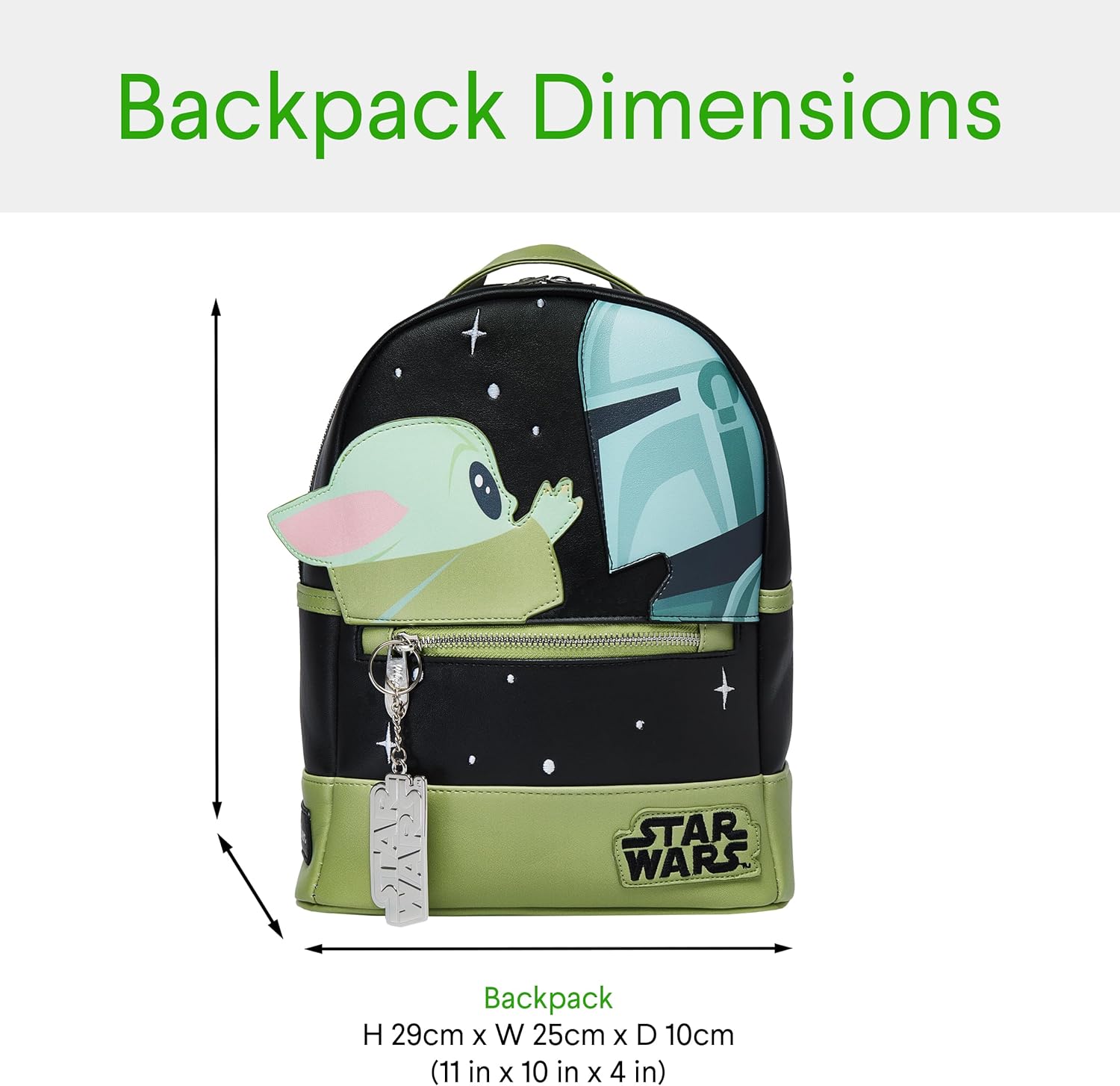 Sac à dos Star Wars noir Grogu et le Mandalorien, taille unique – Image 4
