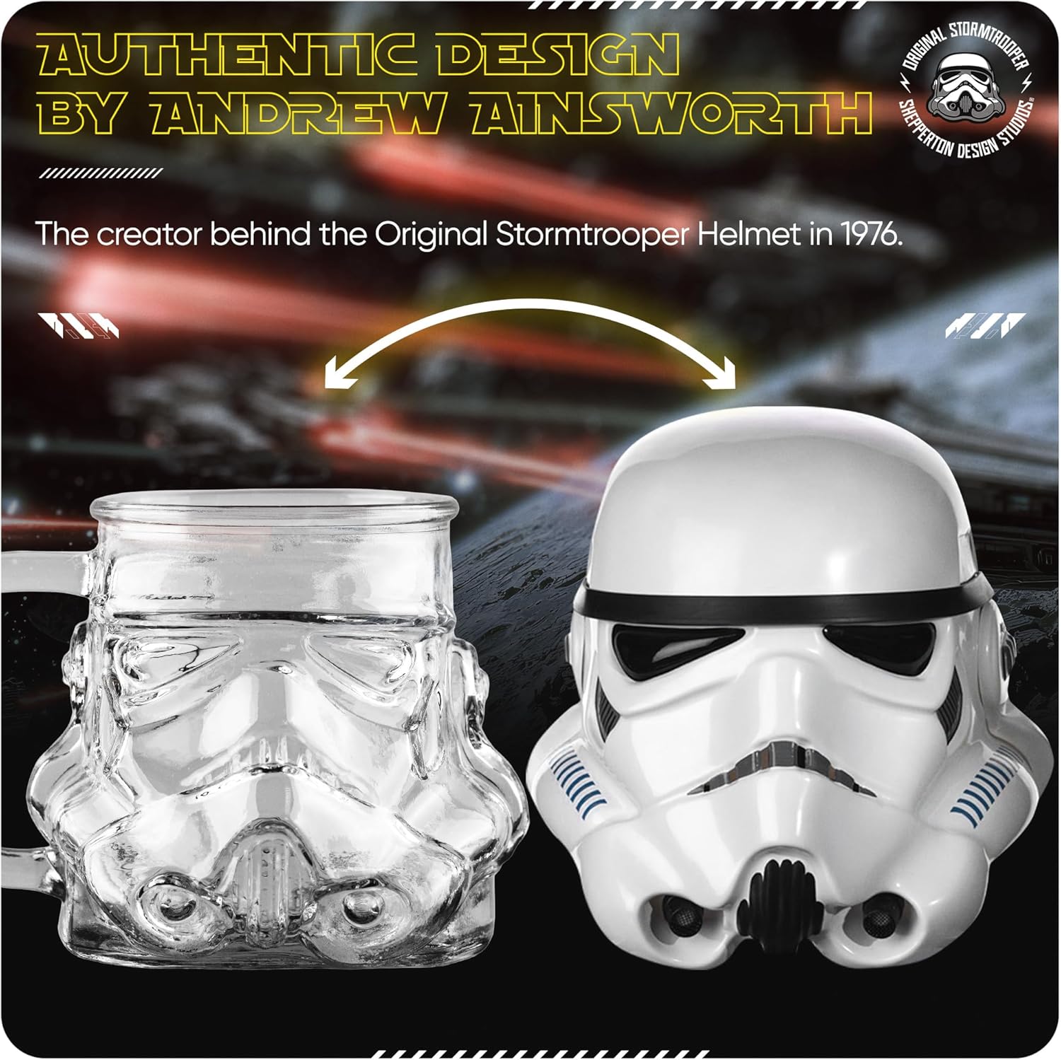 Verre à bière Star Wars Stormtrooper transparent 600 ml – Image 4