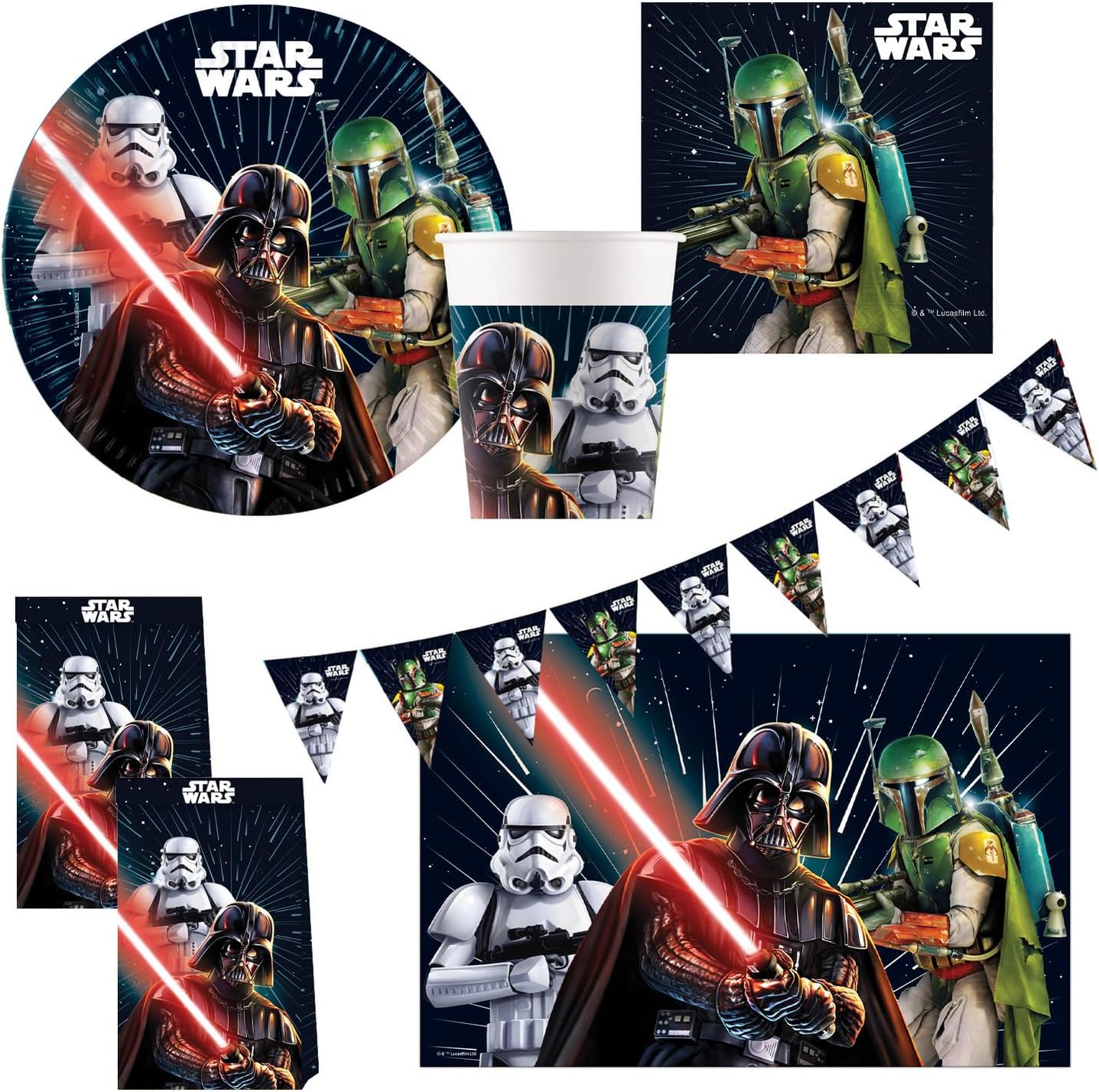 Set de table Star Wars Galaxy 46 pièces Procos 10215307