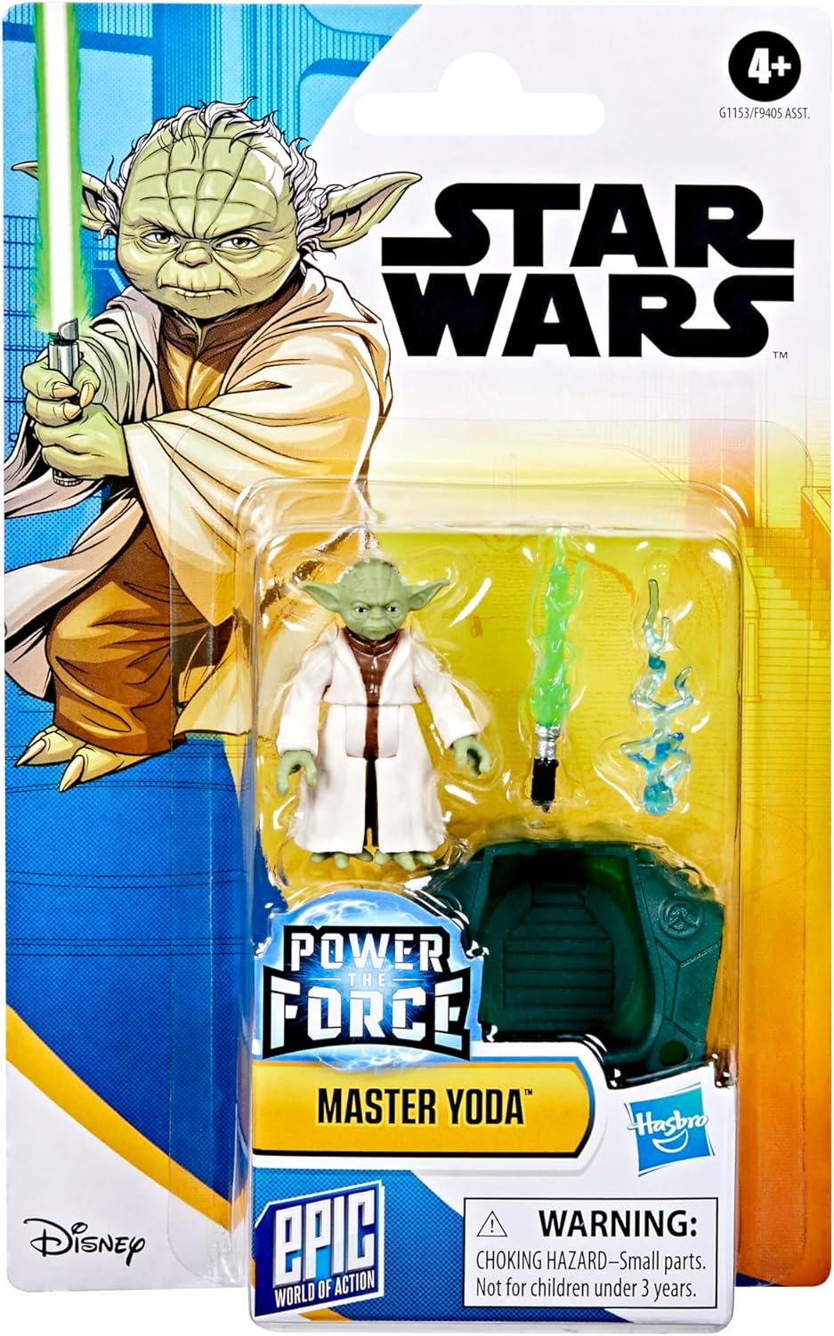 Figurine Star Wars Maître Yoda avec sabre laser 10 cm – Image 2