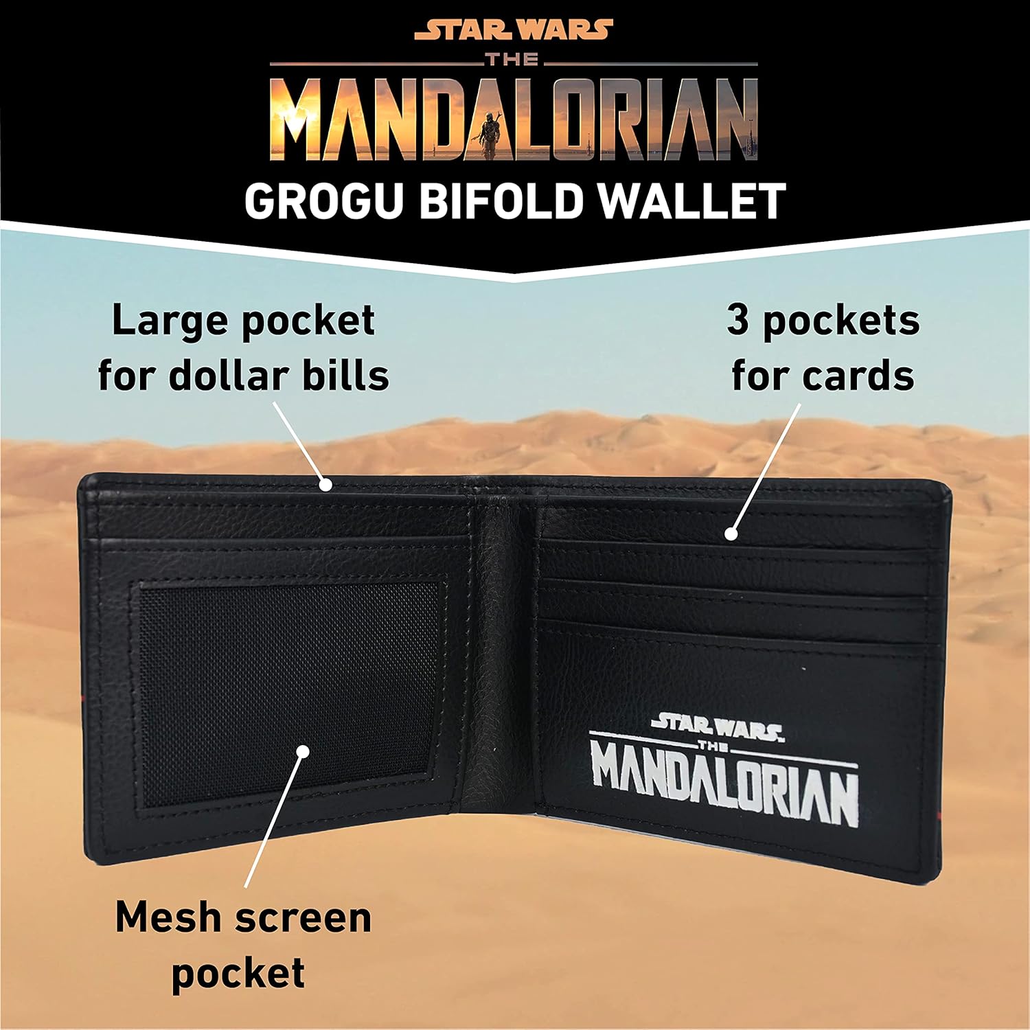 Portefeuille Grogu vert Star Wars The Mandalorian avec étui décoratif en étain – Image 4