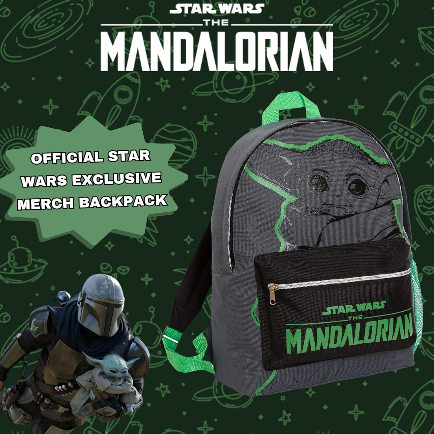 Sac à dos Grogu The Mandalorian Star Wars gris/noir – Image 2