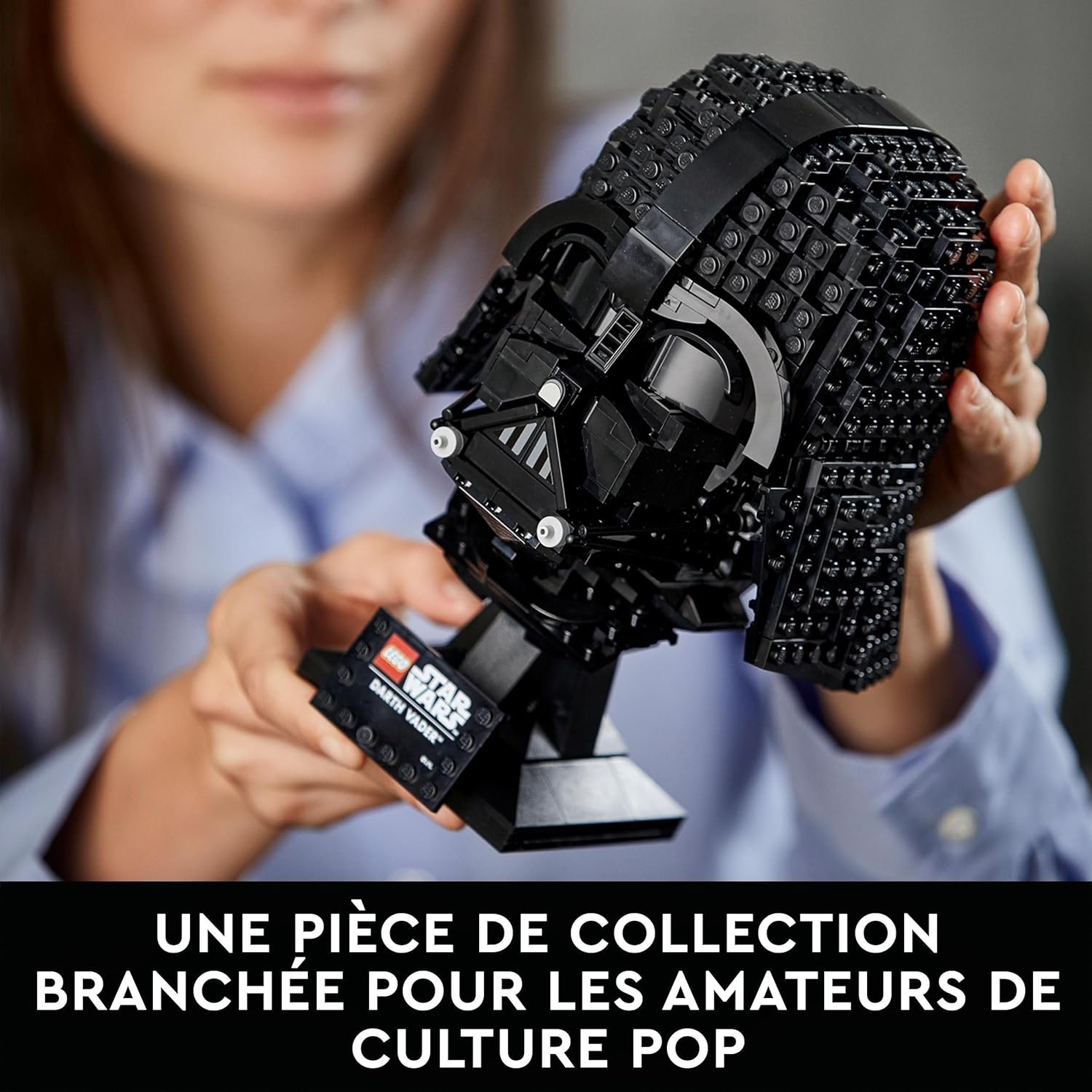 Casque Dark Vador LEGO Star Wars en briques avec support 75304 – Image 3