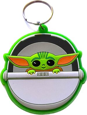 Porte-clés Star Wars Baby Yoda en caoutchouc, The Mandalorian