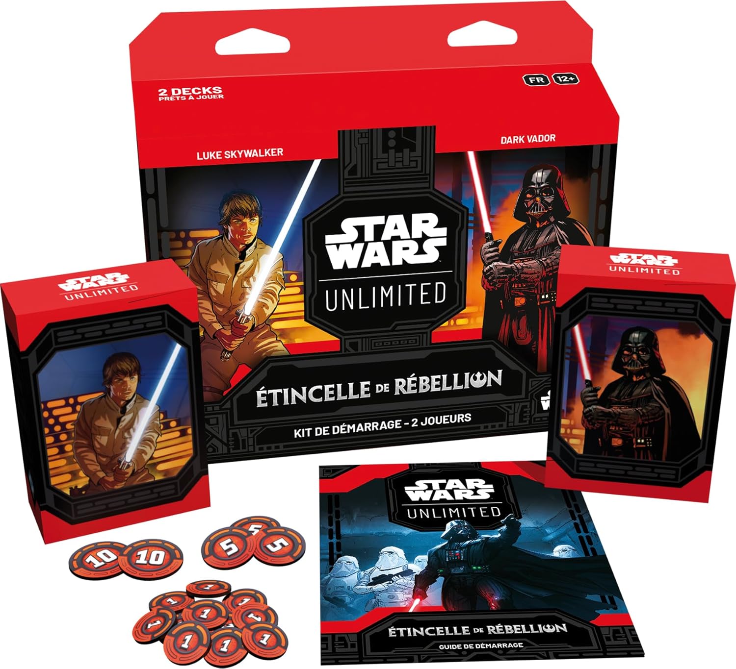 Star Wars Unlimited Étincelle de Rébellion, kit de démarrage Luke Skywalker et Dark Vador – Image 3