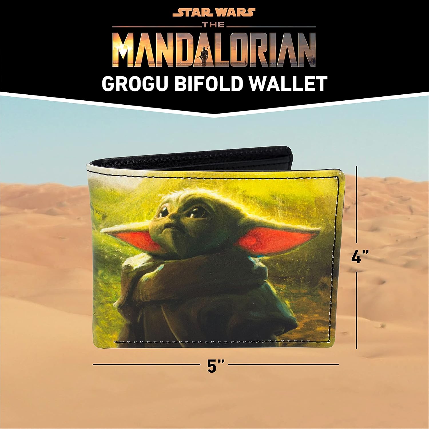 Portefeuille Grogu vert Star Wars The Mandalorian avec étui décoratif en étain – Image 5