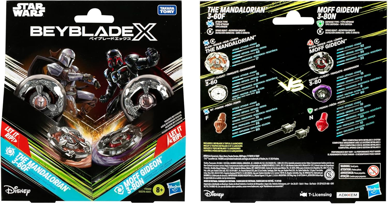 Multipack Beyblade X Star Wars The Mandalorian vs Moff Gideon 3-60F et 3-80N – Image 4