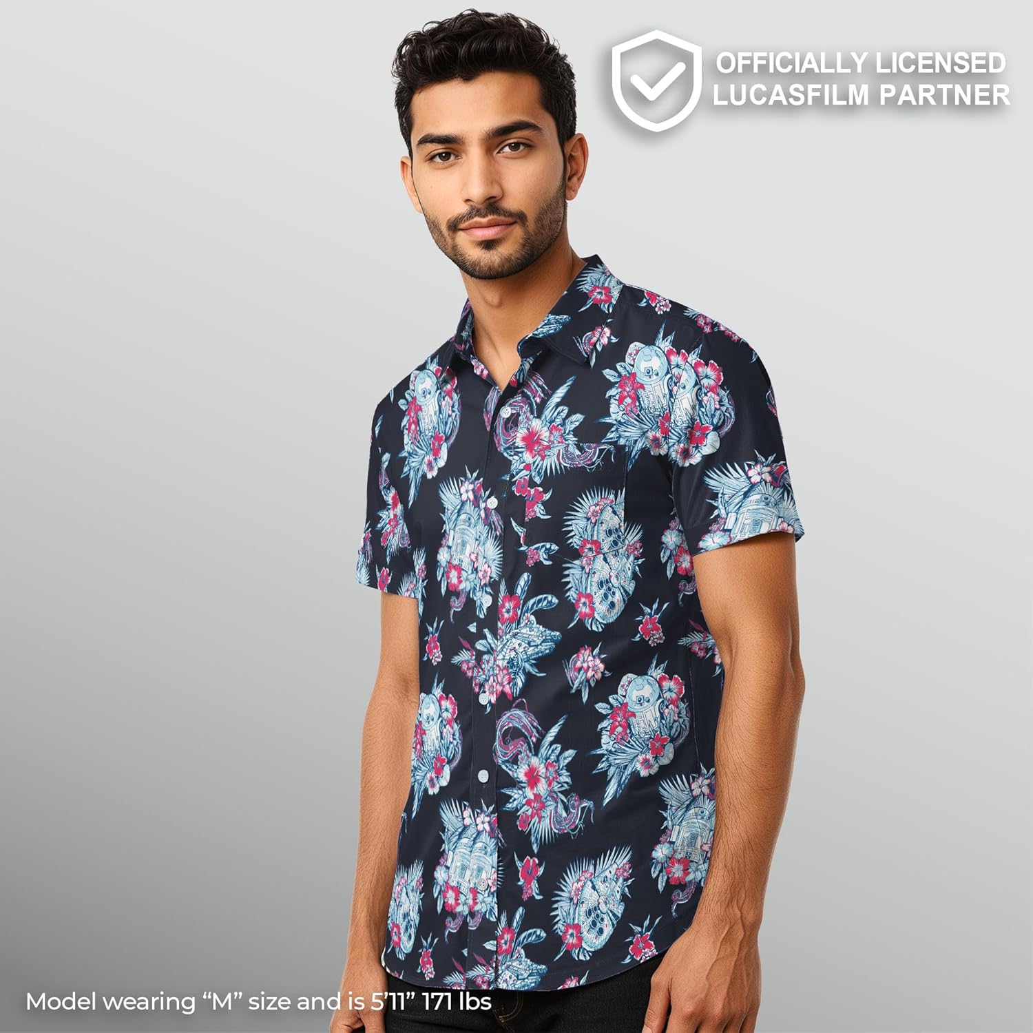 Chemise homme Star Wars à manches courtes imprimé R2-D2 – Image 2