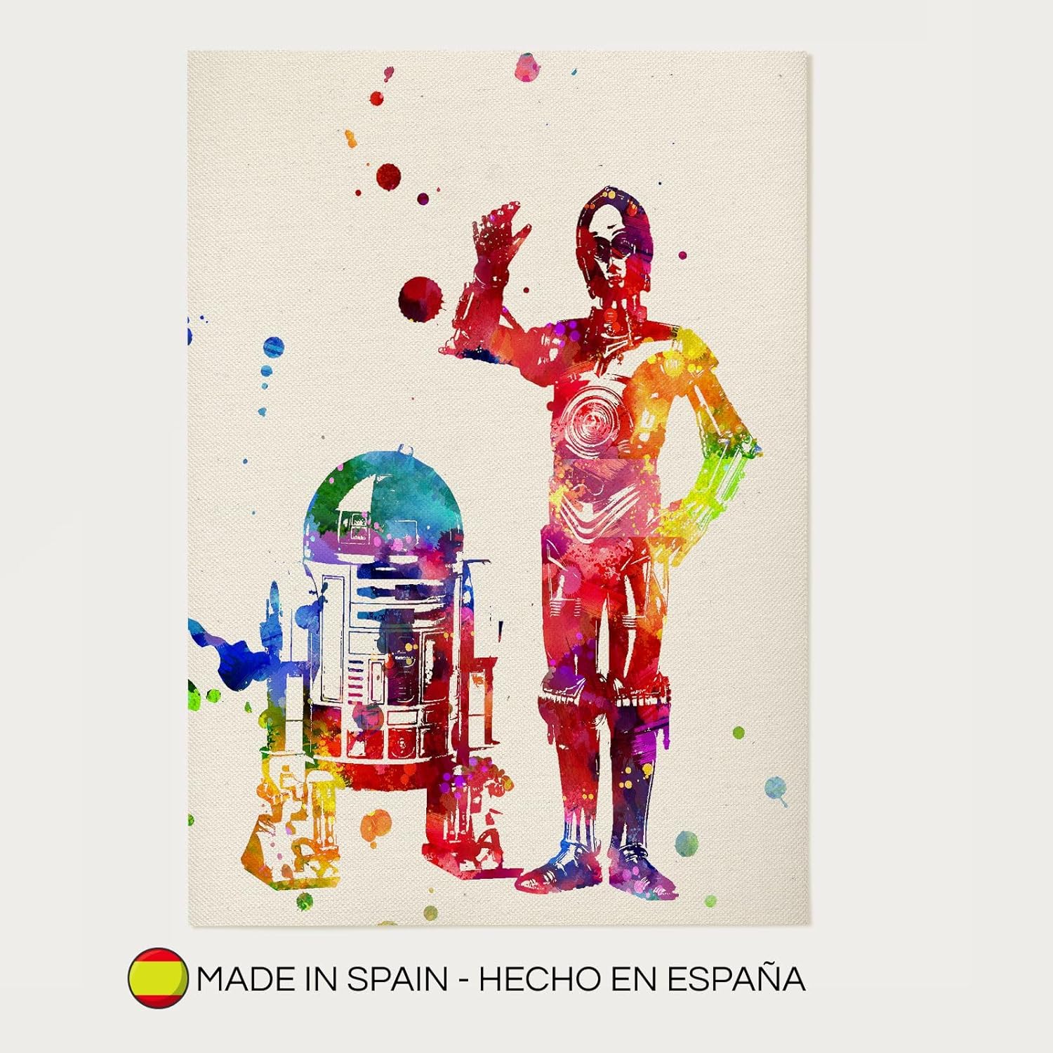 Affiches aquarelle Star Wars avec Yoda, R2D2, C3PO et Dark Vador – Image 4