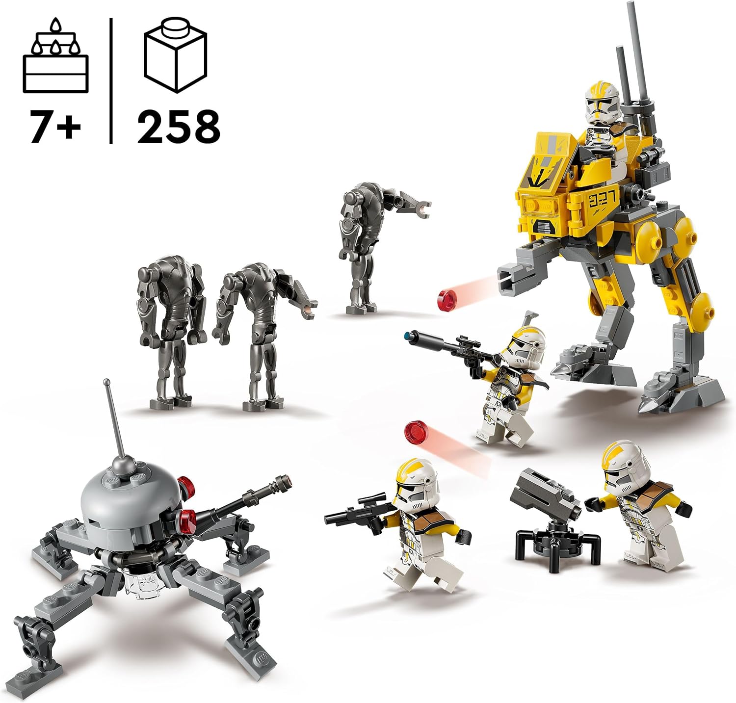 LEGO Star Wars 75431 Pack de combat du 327e Corps avec 4 minifigurines et AT-RT – Image 2