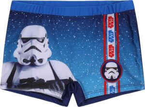 Maillot de bain garçon Star Wars Stormtroopers bleu et bleu marine 5-6 ans