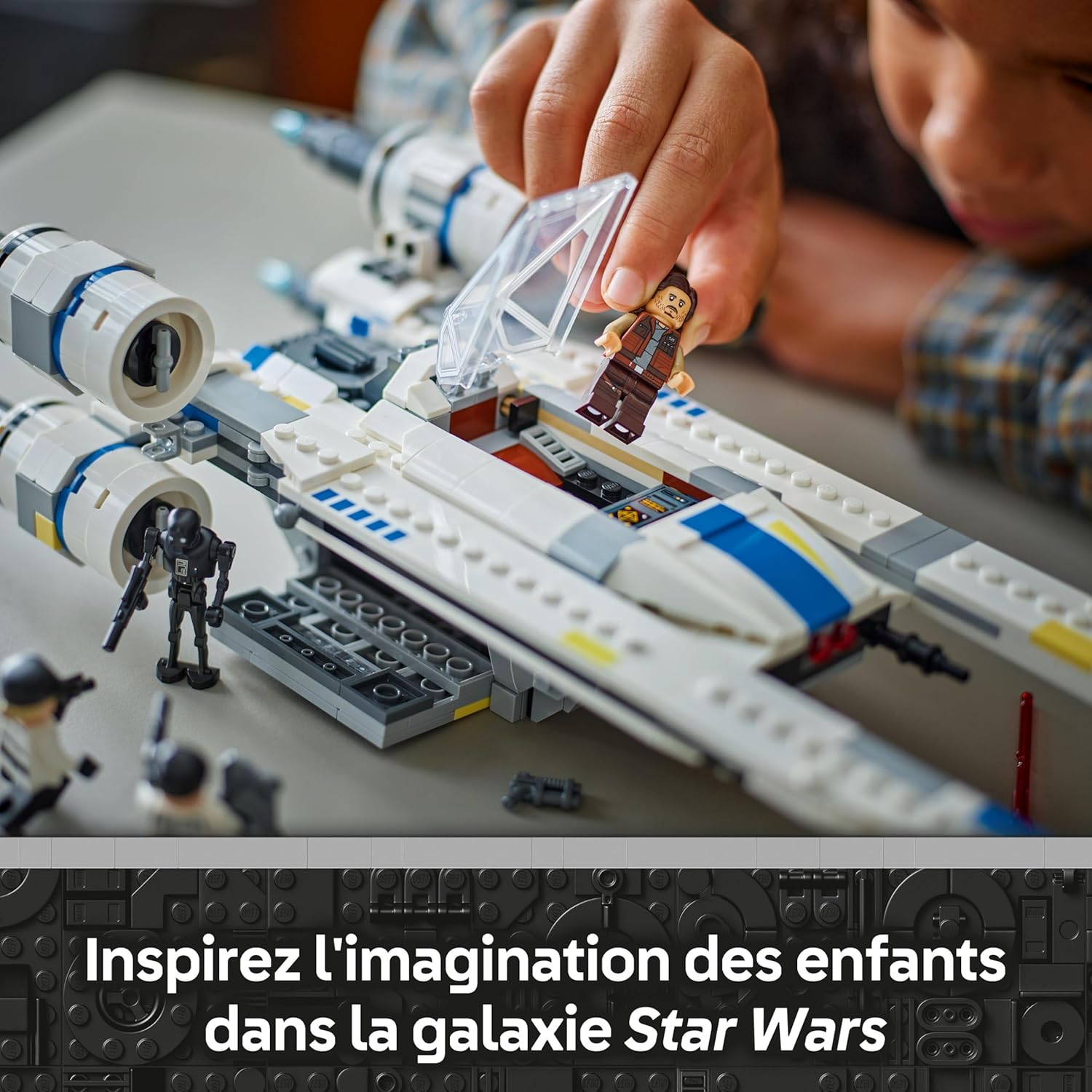 LEGO Star Wars Andor U-Wing de l’Alliance Rebelle avec ailes articulées et K-2SO 75399 – Image 7