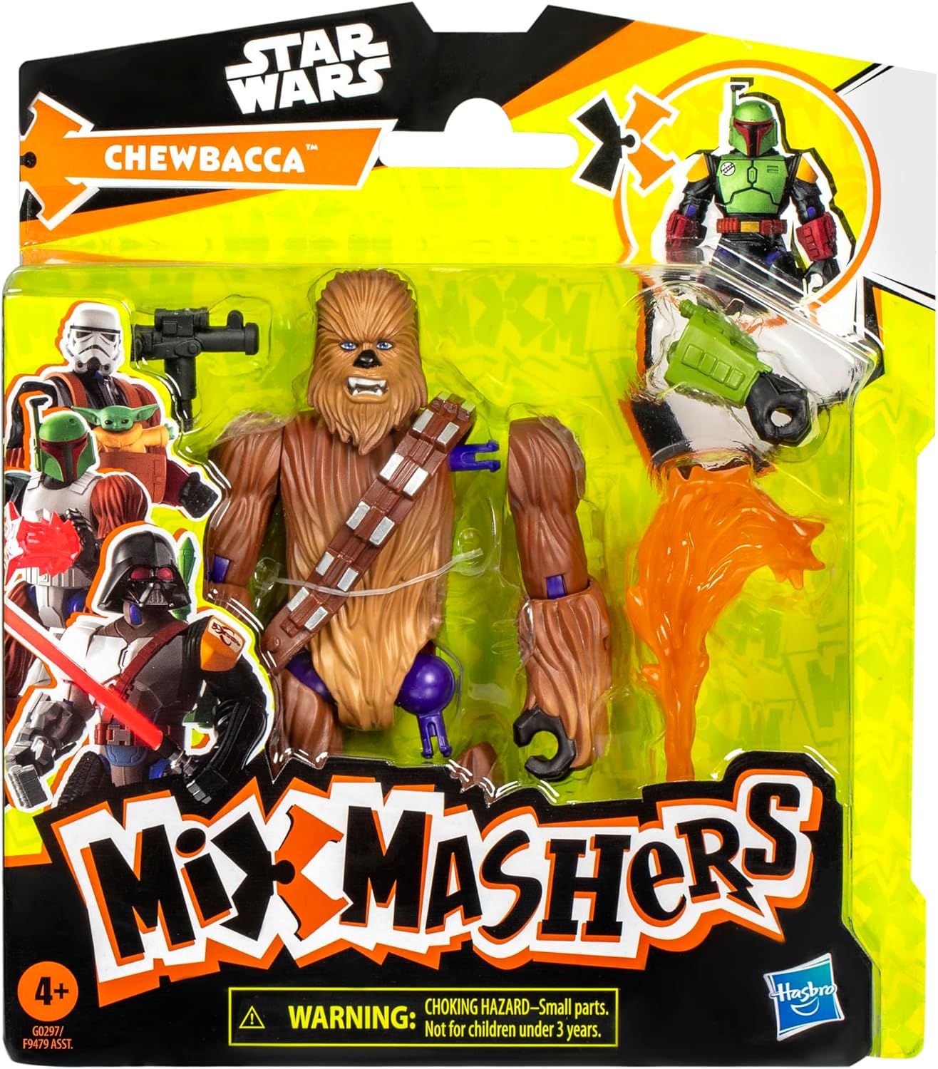 Figurine Chewbacca Star Wars MixMashers à combiner avec accessoires – Image 2