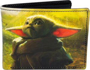 Portefeuille Grogu vert Star Wars The Mandalorian avec étui décoratif en étain