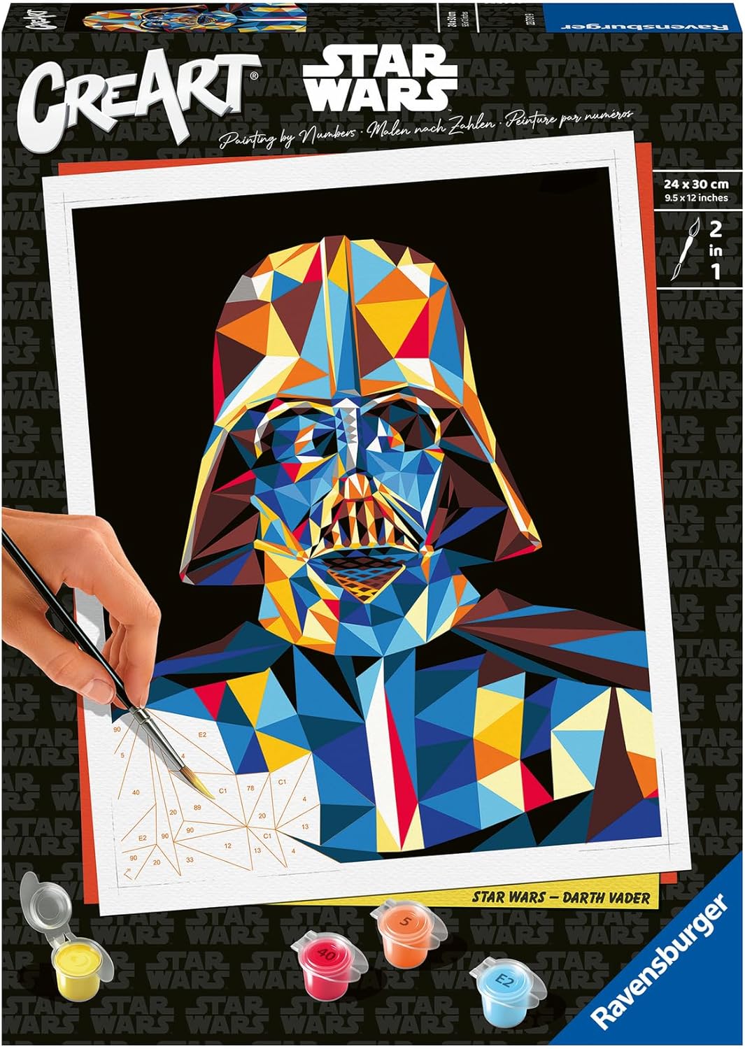 Star Wars Dark Vador, peinture par numéros 24 x 30 cm Ravensburger